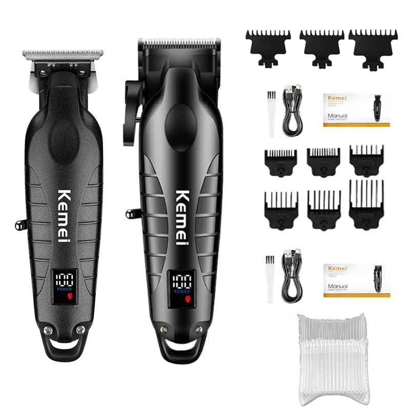 Kemei tondeuse set voor mannen, elektrisch scheerapparaat, tondeuse, professionele snijmachine, KM-2290, KM-2293, KM-1102