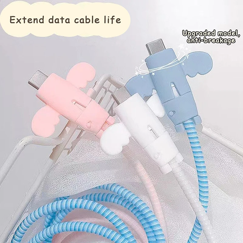10PCS Charger Cable Protector Cover Data Cord Winder Anti Fracture Silicone Protective Sleeve Case