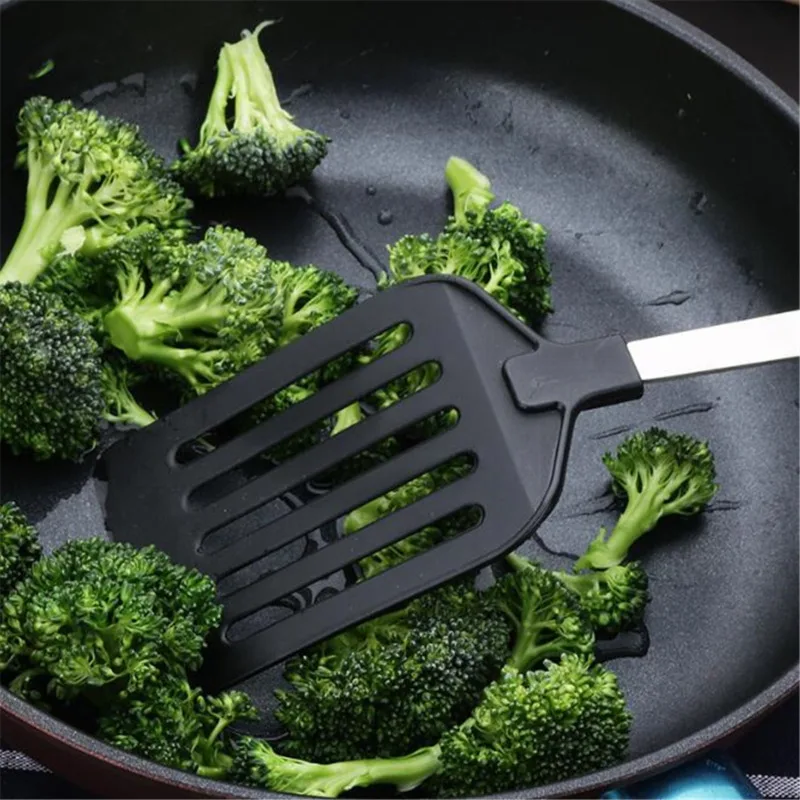 Stainless Steel Turners Kitchen Tools Nylon Handle Spatula Fried Shovel Egg Fish Frying Pan Scoop Spatula Cooking Utensils