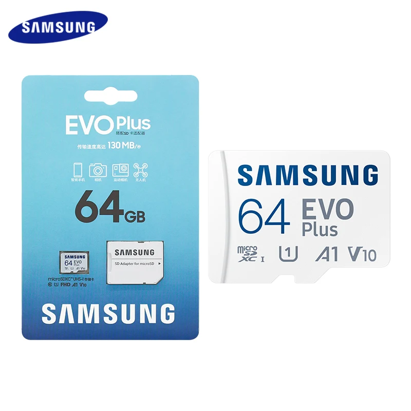 Imagem -05 - Samsung-cartão de Memória Micro sd Cartão Flash tf Classe 10 u1 u3 Sdxc Grau i Evo Plus 256 gb 128gb 64gb Unidades