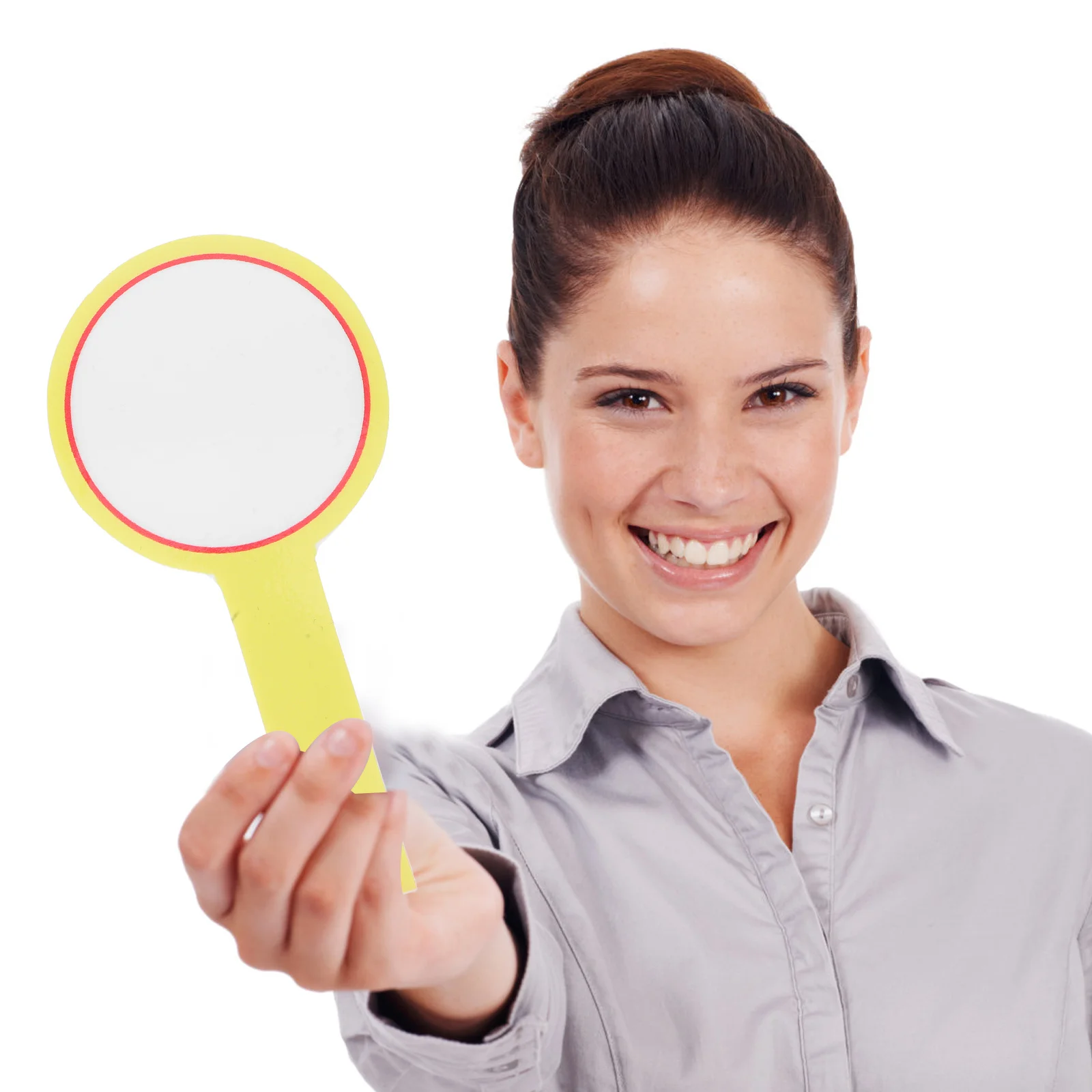 10 قطعة لوحات بيضاء محمولة مجاذيف التصويت لوحات المسح الجاف المحمولة قابلة لإعادة الاستخدام للمعلمين مجاذيف السبورة مجداف محمول باليد