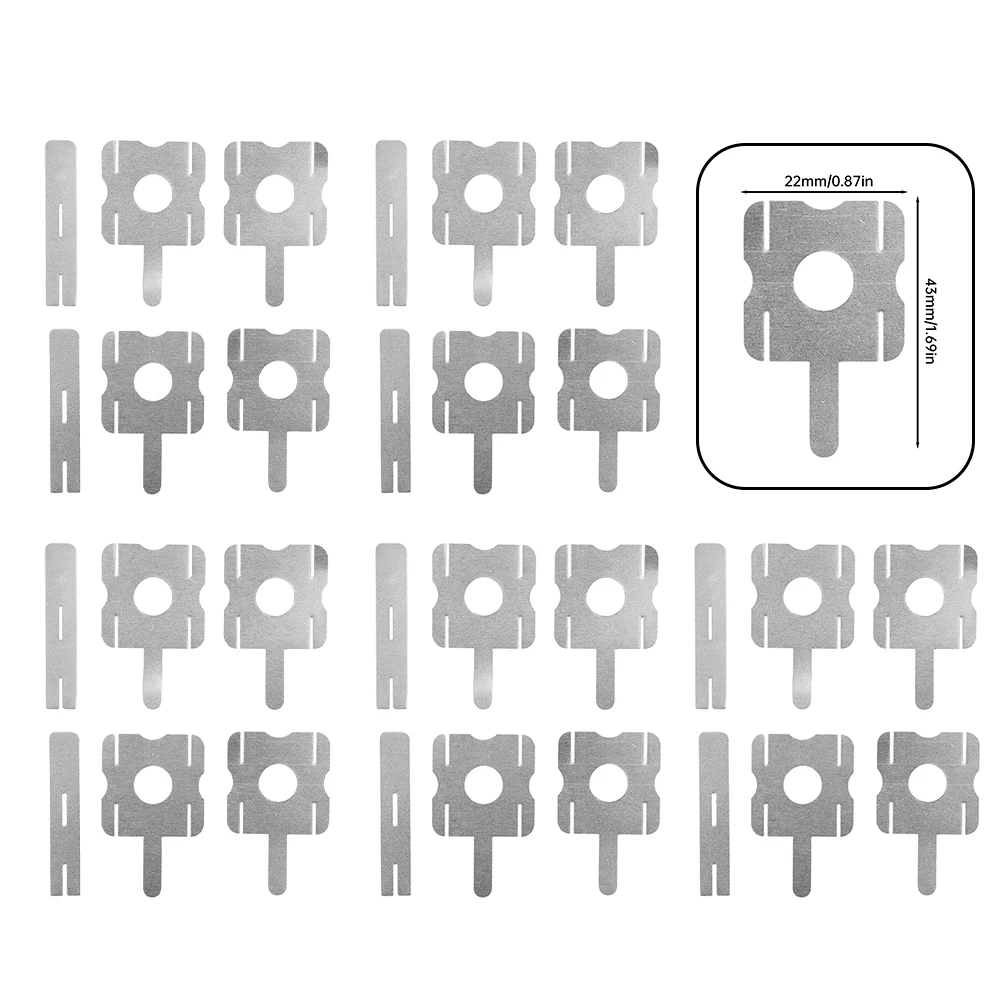30Pcs Steel Strip Nickel Strip Connection For Battery Combination Hollow Nickel Sheet Nickel-plated Steel Accessories