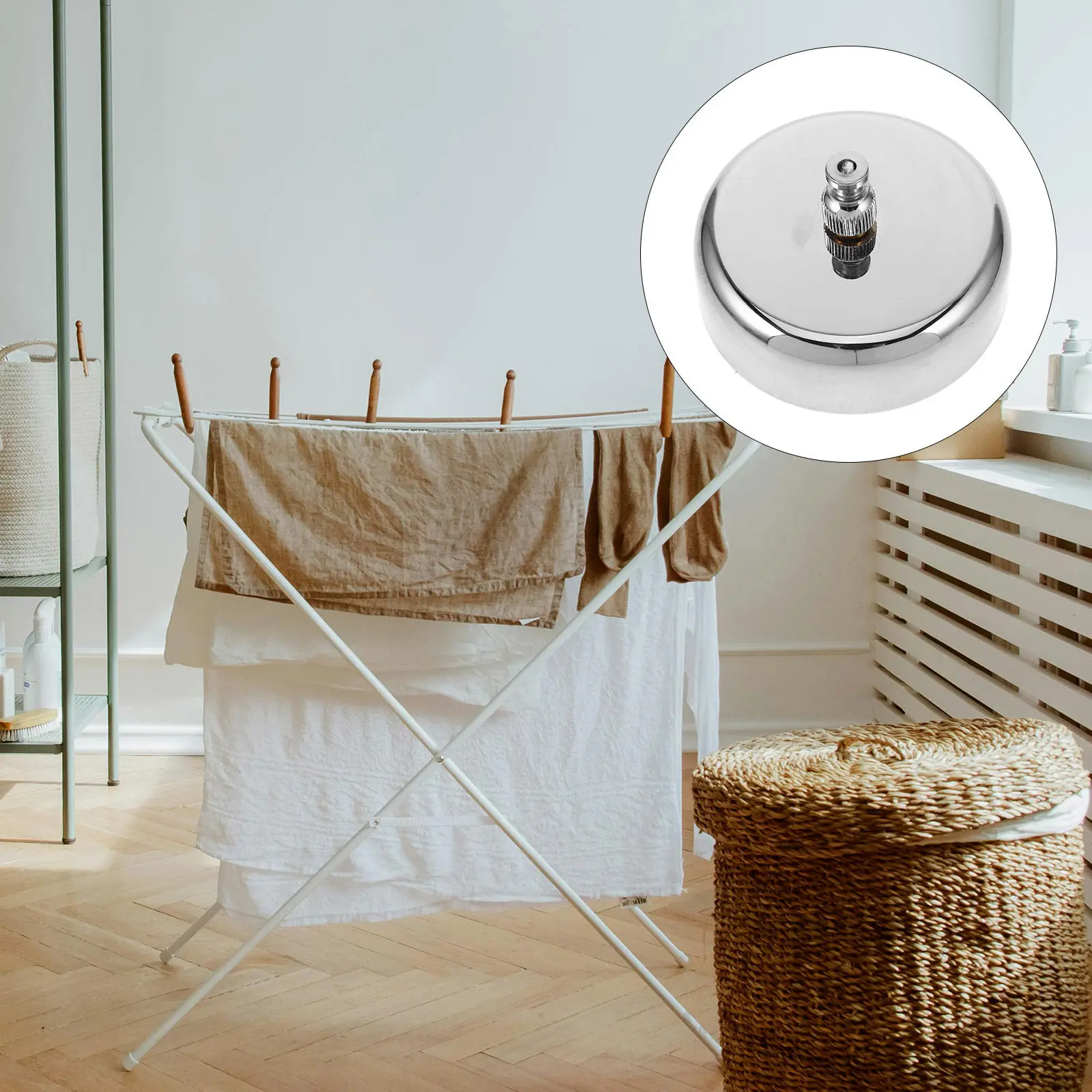 

Stainless Steel Retractable Clothesline Rope String Indoor Outdoor Drying Line Bathroom Balcony Hotel Laundry Shower Room