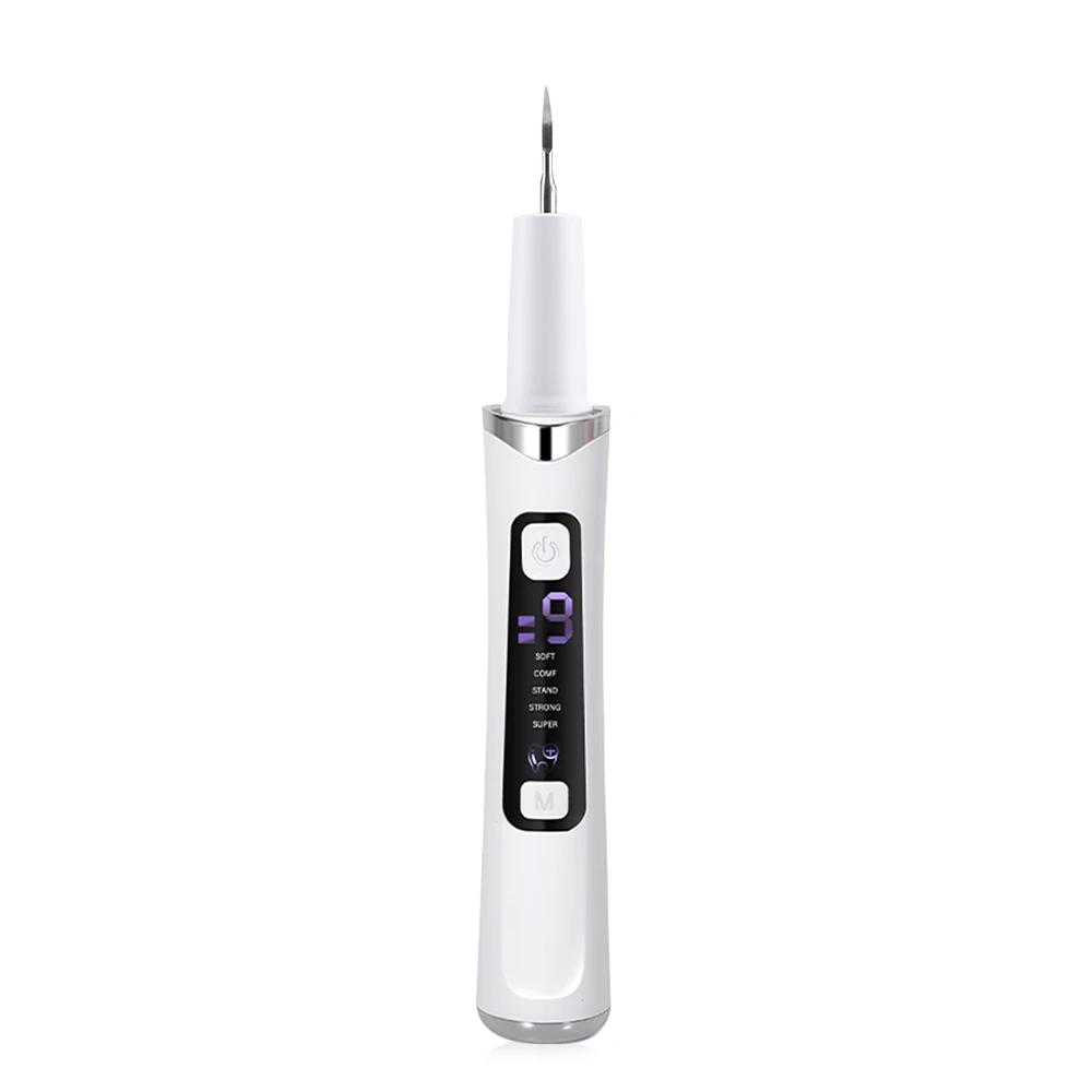 Ultraschall-Zahnreiniger 5 Modi Wiederaufladbarer Zahnreiniger 9 Stufen Tragbares Mundpflegegerät IPX6 Wasserdicht für Zuhause und Reisen – Detail 3