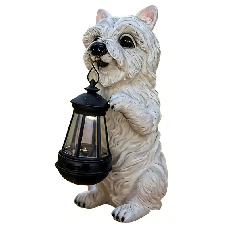 E8BD Stylish Outdoor Enhancement Designed As Dog With strong LED Light