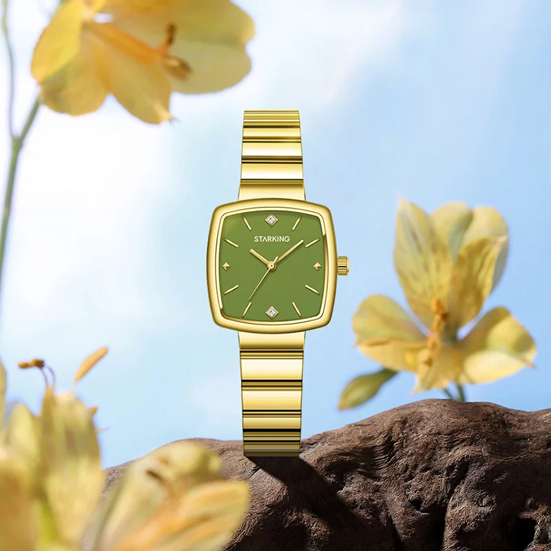 2025 Hot Brand Stainless Steel Strap Watch Women Luxury Gift Quartz Wristwatch Student Fashion Simple Square Quartz Watches