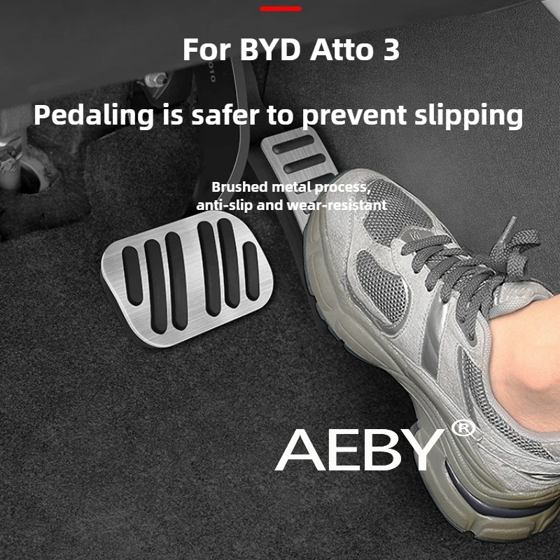 

AEBY For BYD Atto 3 Smart Driving Edition 2022-2025 Anti-Slip Brake Accelerator Pedal Covers,Brake Accelerator Pads,Sport Pedals