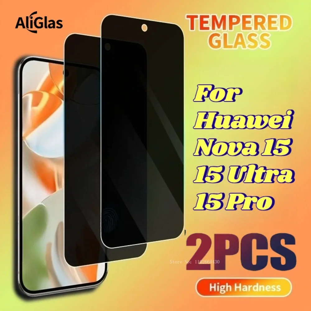 

2 шт. защитных пленок с защитой от подглядывания для Huawei Nova 15 Pro 15 Ultra, твердость 9H, защита конфиденциальности для серии Huawei Nova 15