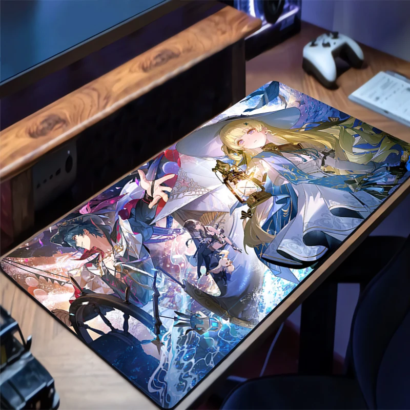 

Mousepad Large Wuthering Waves Phoebe Gaming Keyboard Gamer Mouse Pad on The Table Desk Mat coaster Anime PC carpet Mouse Mats