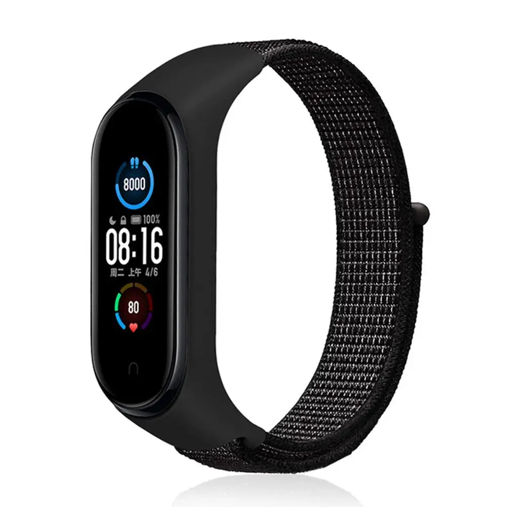 Correia de Nylon Respirável para Mi Band, Pulseira para Miband 3, 4, 5, 6, Correia de Substituição, Pulseira Esportiva