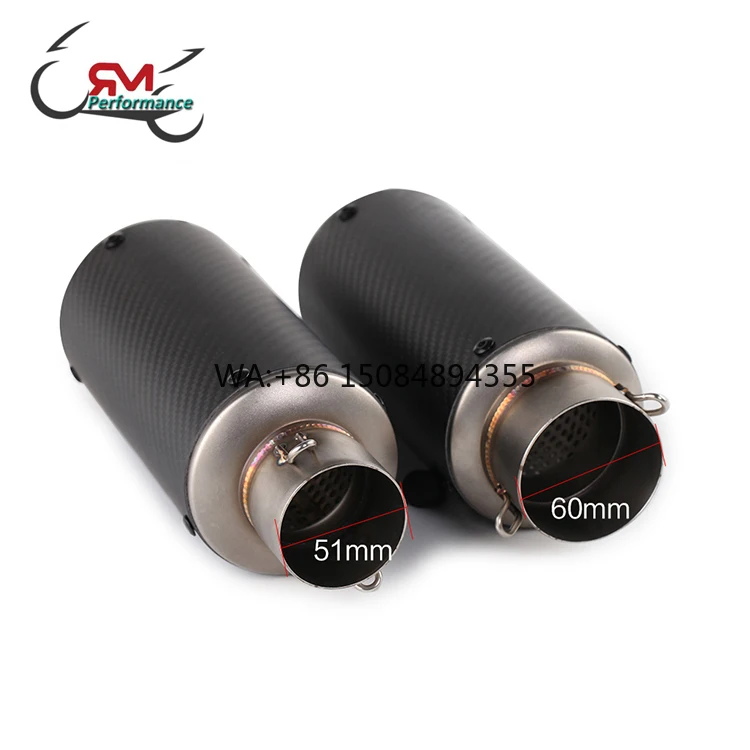 Namor 51MM 60MM Silenciador de Escape Universal para Motocicleta, Moto de Cross y Scooter, para PCX125 Z800, Tubos de Escape para Moto