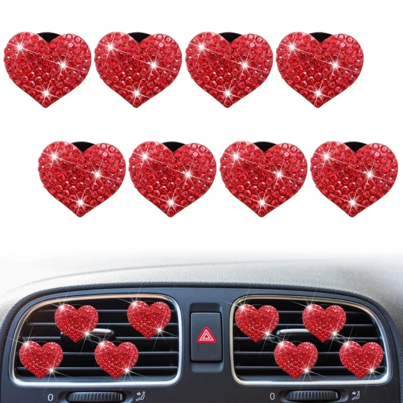 G99F Car Air Outlet Air Freshener Car Perfumes Deodorant with Heart shaped Diamond Enhances Your Driving Experience Durable