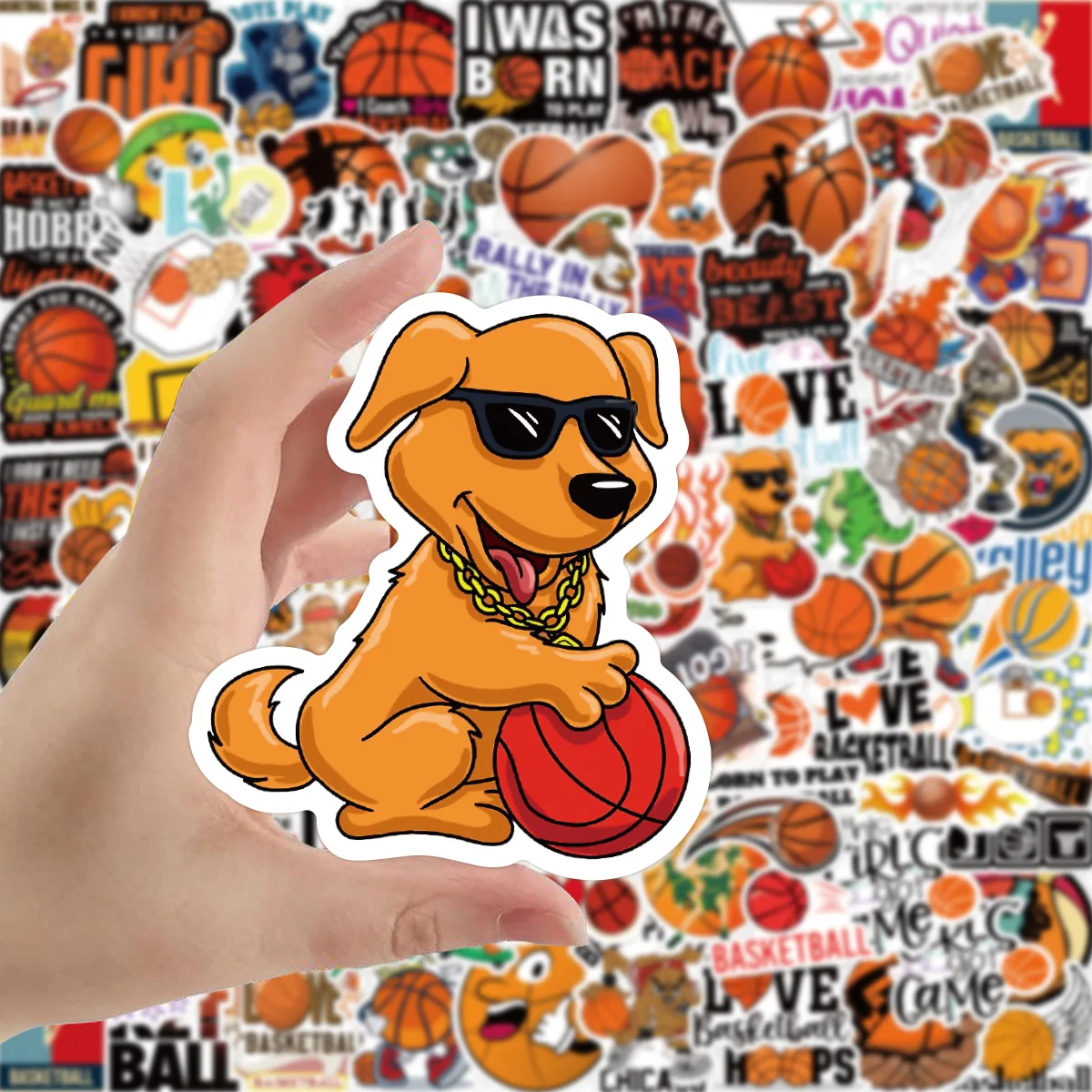 10/30/50/100pcs Love Basketball Sports Cartoon Graffiti Stickers Kids Toys Diy  Creative Laptop Helmet Phone Decal Decor Sticker