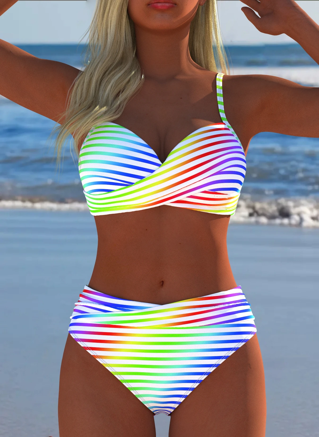 

Women's Swimwear Swimming Suit Beach Outfits Summer Beach Festival Vacation Travel Sexy Luxury Modern Two Piece Set Bikinis