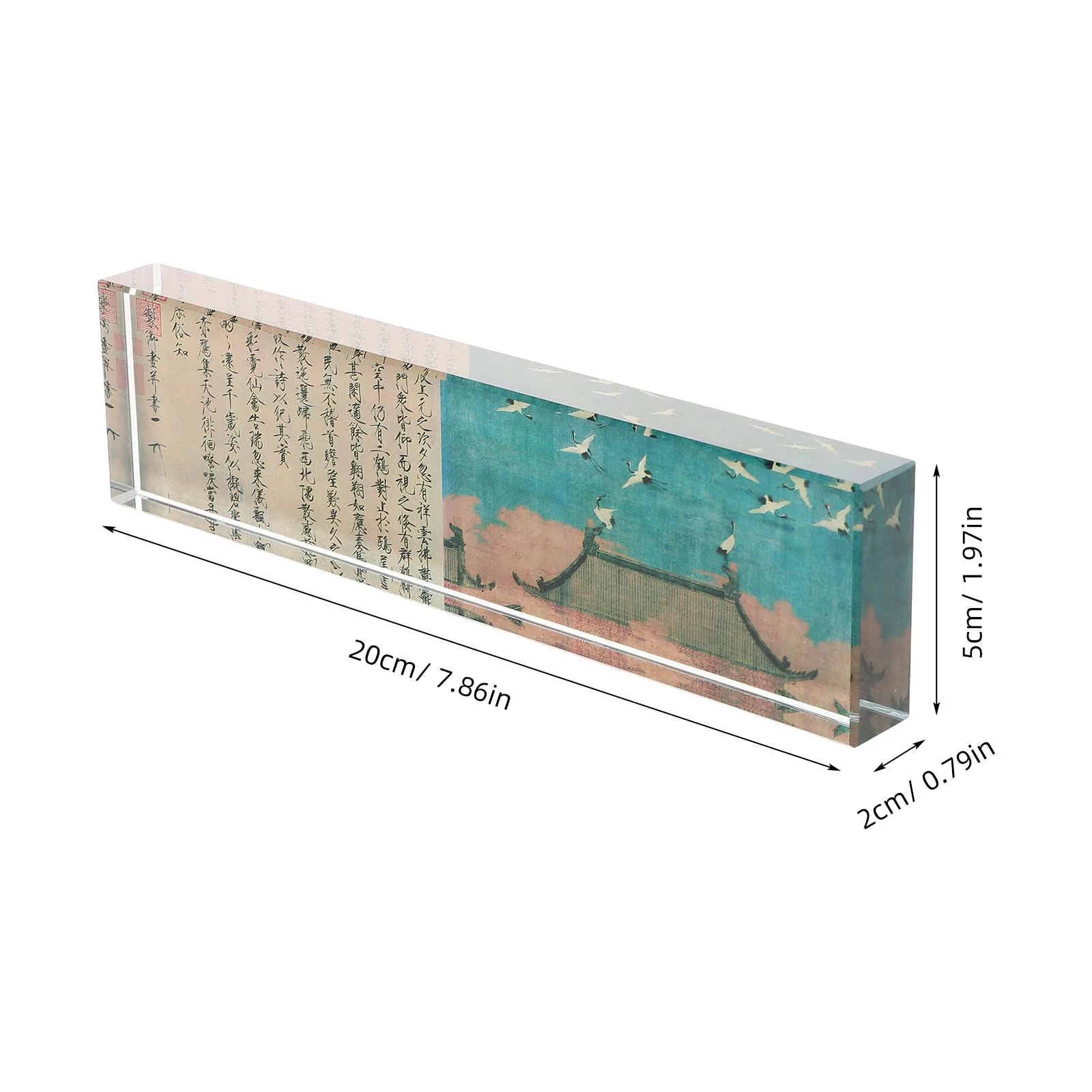 ثقالة ورق الخط الزجاجية الشفافة، شكل مستطيل للخط، رسم الكتابة، ممارسة الوزن الفني الزخرفي #2