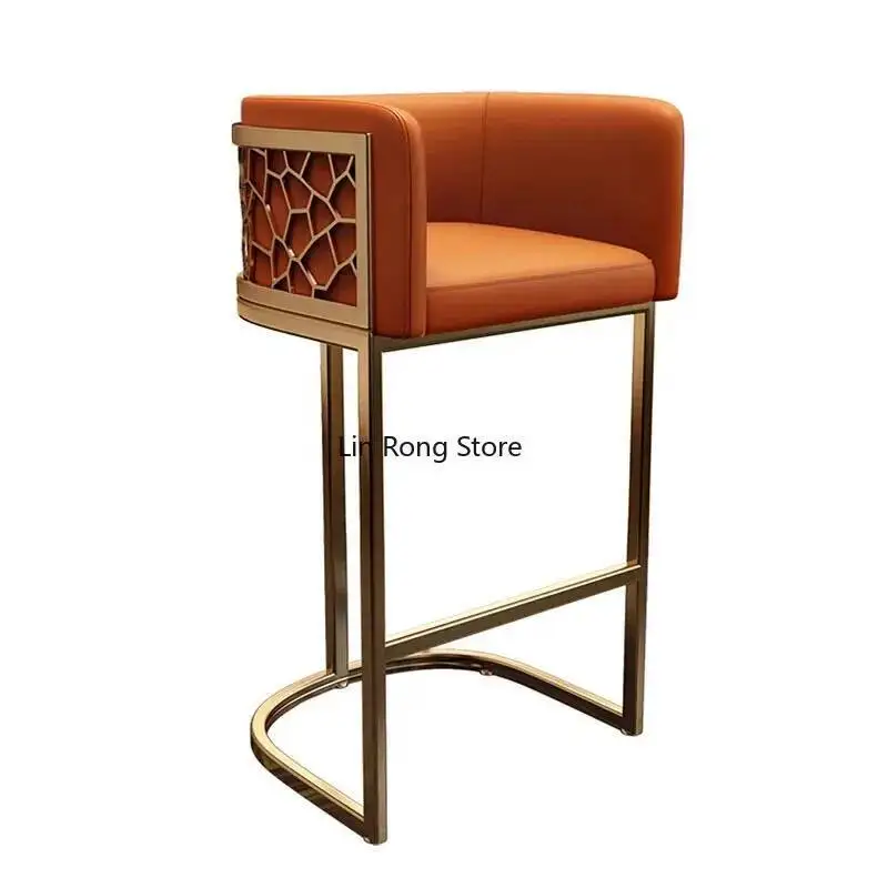 

A Home Luxury Nordic High Kitchen Stools Ergonomic Simple Bar Stool Adjustable Aesthetic Bancos Para Barra Outdoor Furniture HY