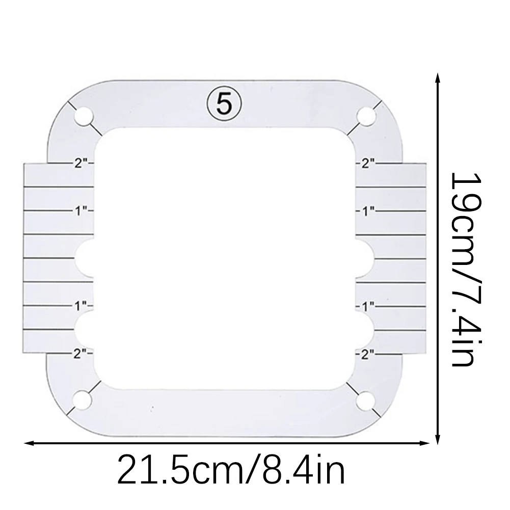 12 unids/set plantilla para acolchar regla multifuncional para parches de costura para bordado DIY experimentado