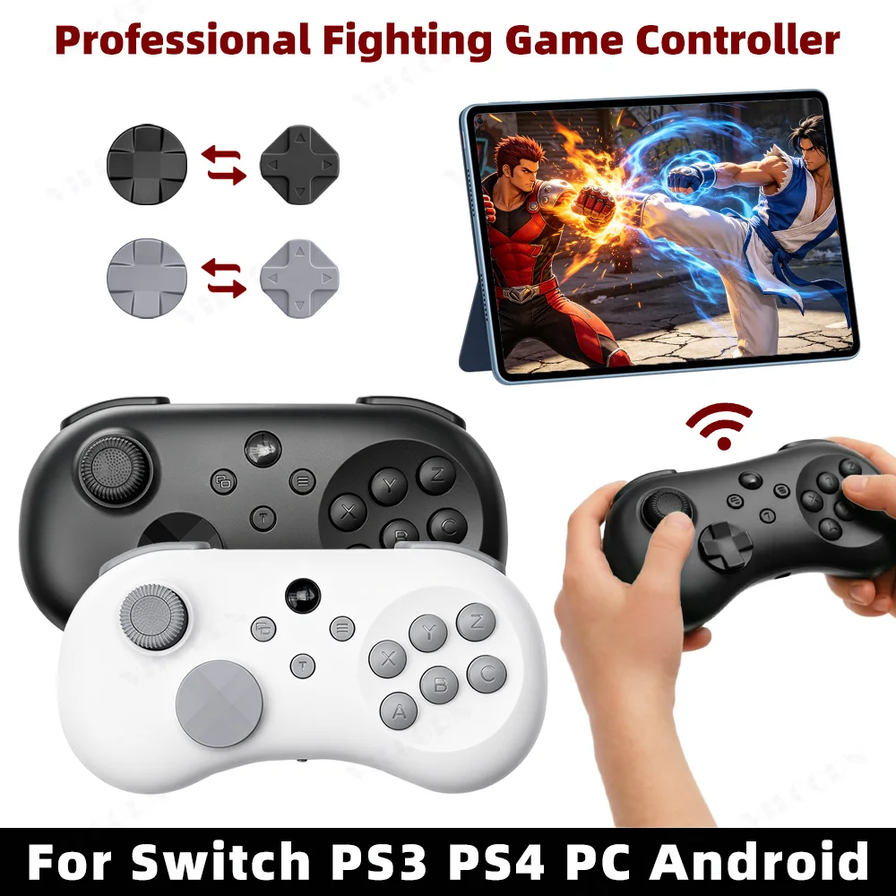 Wireless Fighting Game Controller 8-way Input for Sharp Diag