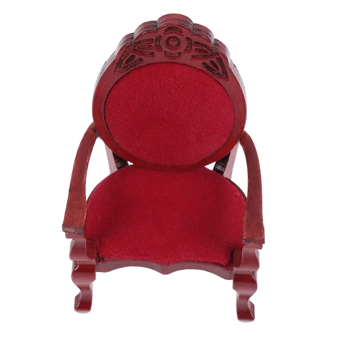 Gesneden stoel Mini-huismeubilair Vintage houten stoelen Kinderkamer Decor Lichtgewicht creatief speelgoed Display Mini-meubilair