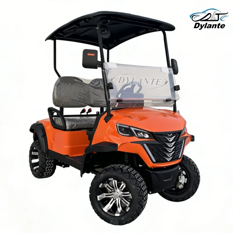 

High Quality Two-Seater 72V Long Distance Electric Golf Cart With Cargo Box And Off-Road Tires For Farm And Hunting Grounds