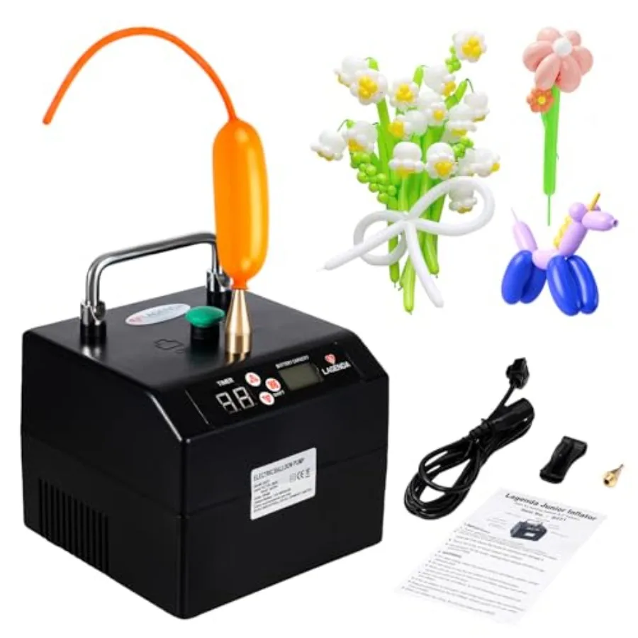 Lagenda Electric Air Balloon Pump B231 Balloon Blower Machine with Timing Function Dual Inflation Modes for Small Balloon Infla