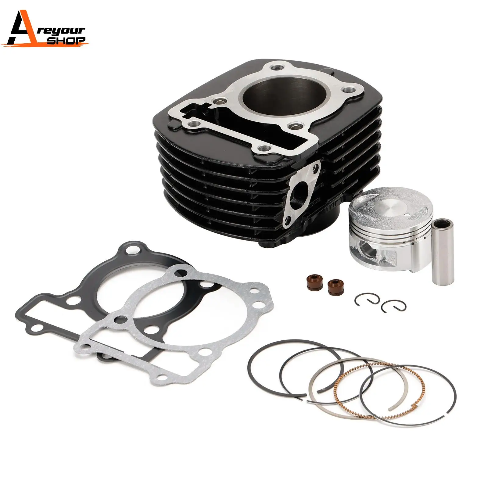 Areyourshop 58mm Cylinder Piston Rings Gasket Kit For Yamaha FZ-16 FZ16 2010 - 2015