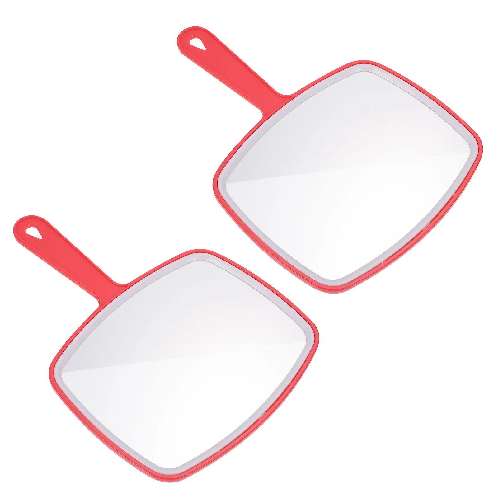 2 個のハンドヘルド化粧鏡ポータブル耐久性のあるコンパクトなデザイン旅行アクセサリー高精細バニティミラー