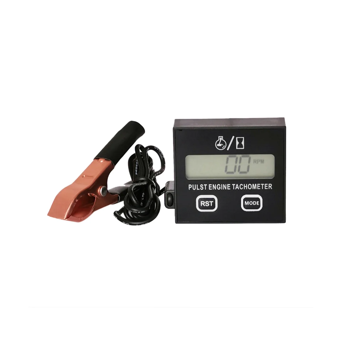 Digital Gasoline Engine Tachometer Resettable Inductive Contact Tachometer for Chain Saw Engine Lawnmower