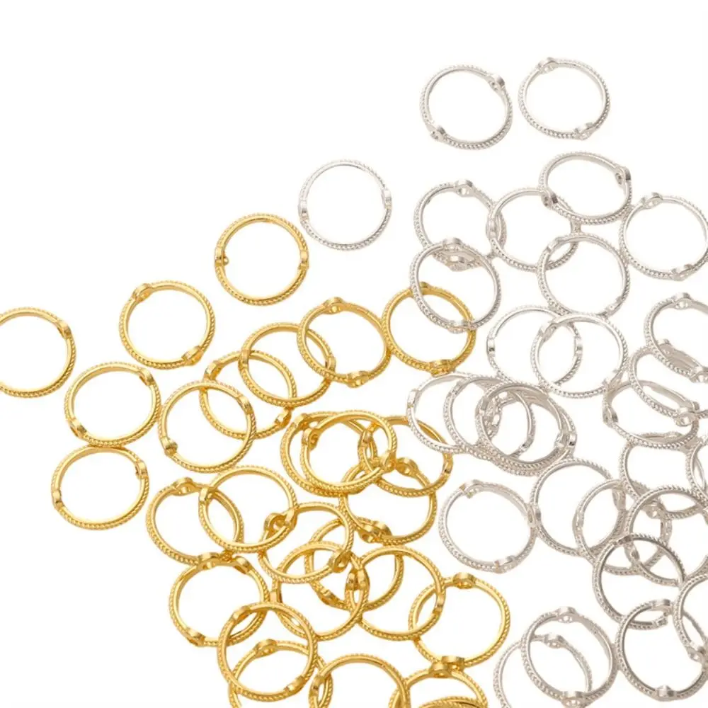 Bead Anel Conector para Colar e Pulseira, Cor Bead Círculo, DIY Através do Buraco, Anel Quadro, Moda, 6-10mm