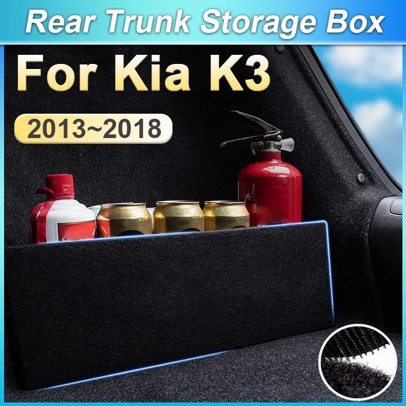 

Боковая перегородка для багажника автомобиля для Kia K3 2013 ~ 2018, обновленный утолщенный многофункциональный ящик для хранения, аксессуары для салона автомобиля