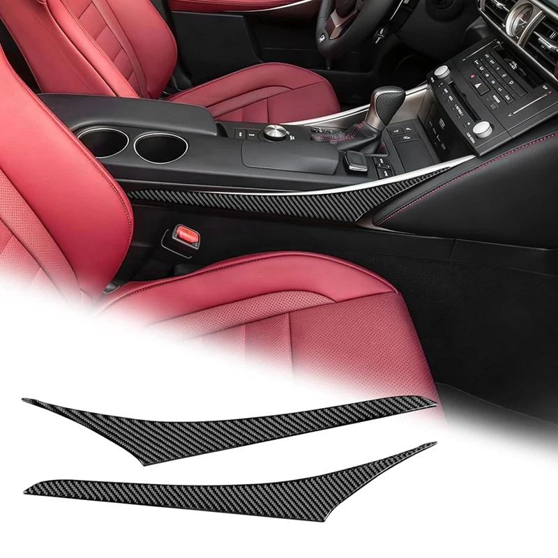 For Lexus IS250 IS200T IS300 IS350 2013-2019 Carbon Fiber Center Console Side Gear Shift Frame Cover Trim Replacement