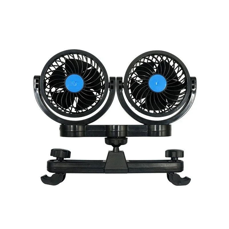 

26 12В Двухголовочный автомобильный вентилятор на спинку сиденья с USB-охлаждением, двойного назначения