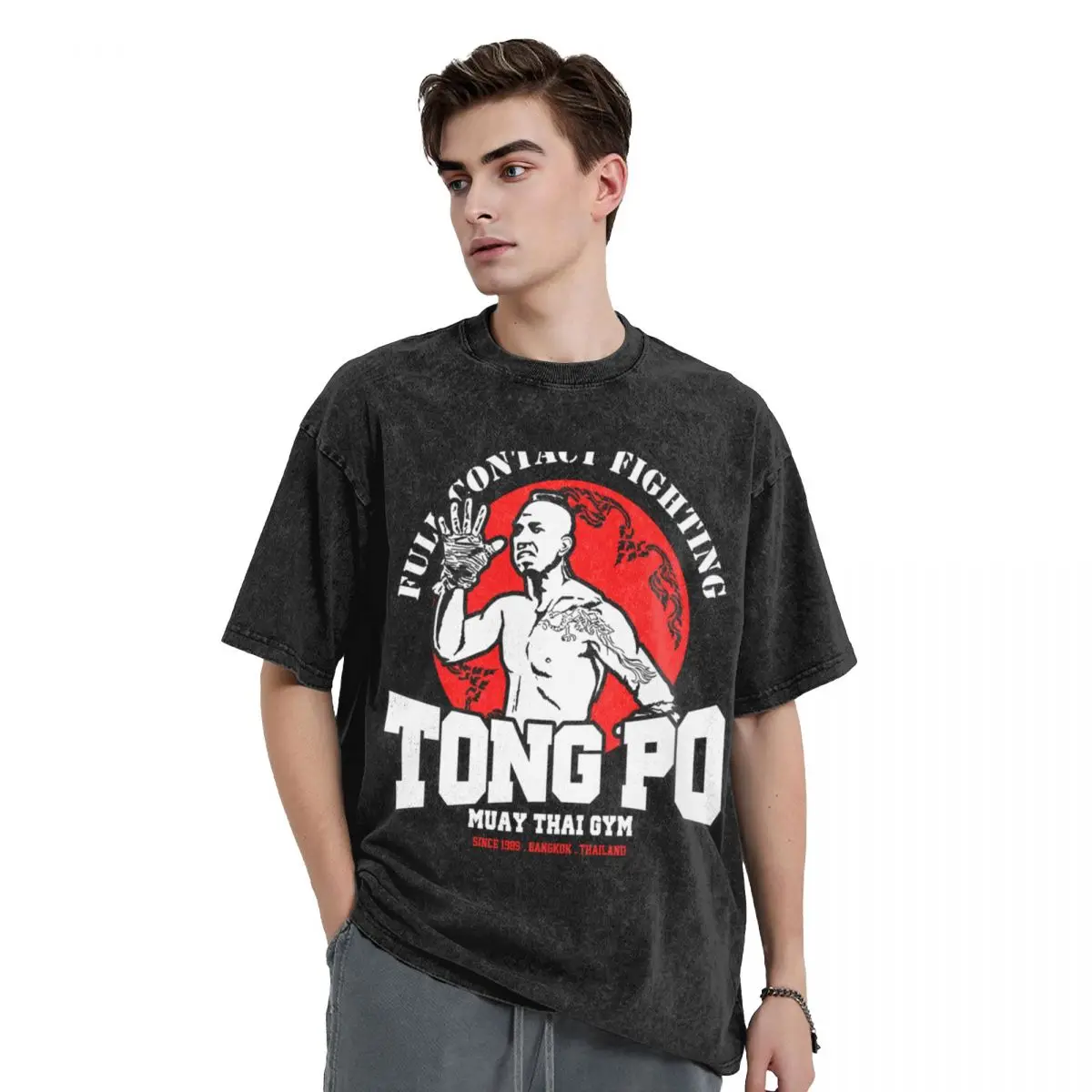 

NEW TONG PO MUAY THAI FIGHTER VILLAIN KICKBOXER VAN DAMME MOVIE T-Shirt heavyweights blue archive mens t shirt graphic