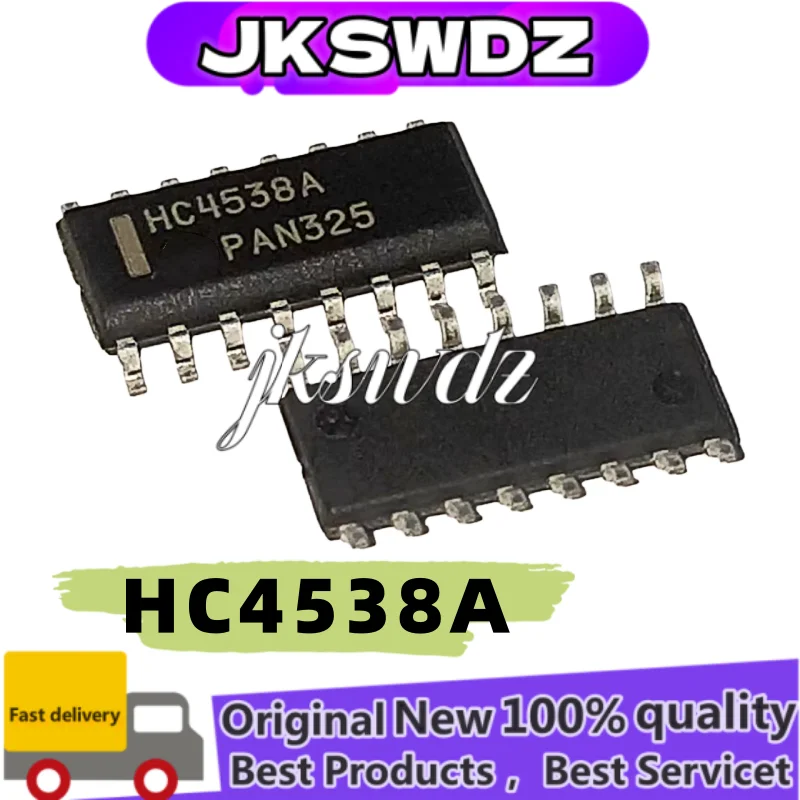 

10PCS 100% NEW MC74HC4538ADR2G MC74HC4538ADR2 MC74HC4538A HC4538A SOP-16 dual precision monostable multivibrator