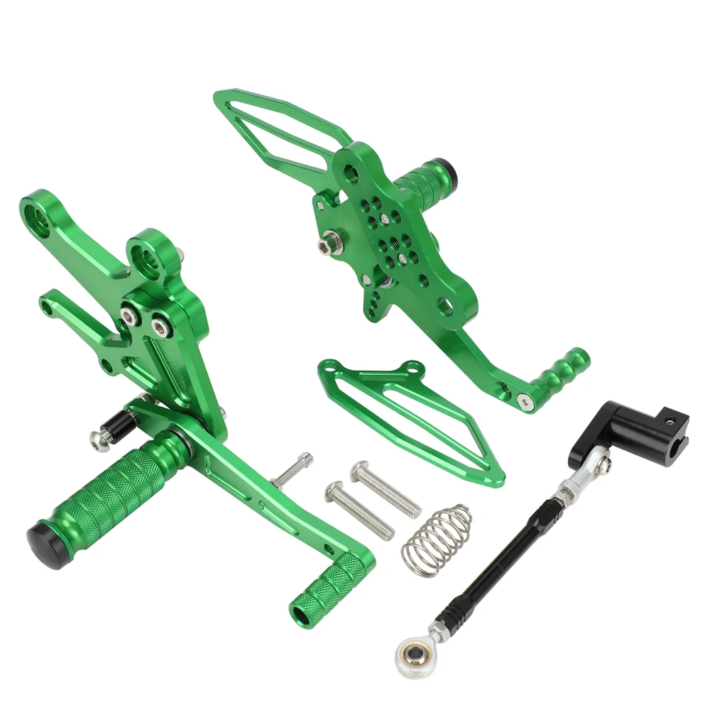 Motorcycle Adjustable Footpegs Aluminum CNC Foot Pegs Pedals Rest Rearset For KAWASAKI NINJA 400 2018-2023 Z400 2019-2023