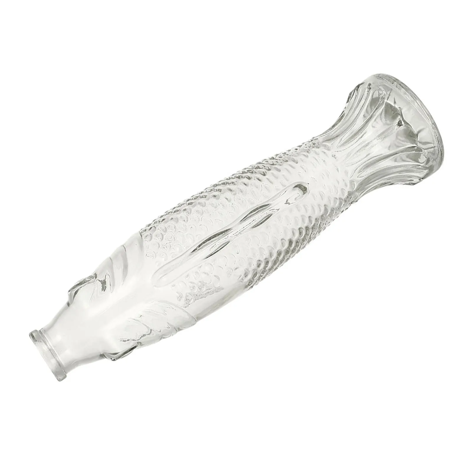 Vase en verre Transparent en forme de poisson, avec bouchon en bois, bouteille de souhait, décor, récipient de parfum, pot de Message à dérive, cadeau