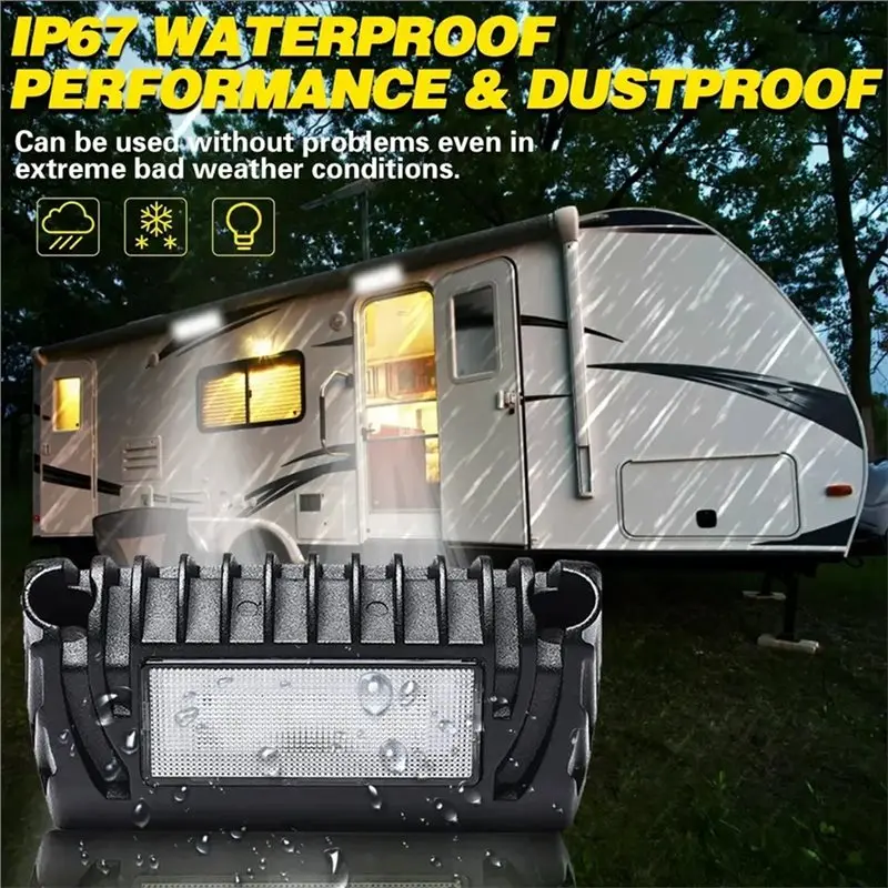 2Pcs RV Exterior LED Porch Utility Light - For Rvs Trailers Campers-AS55