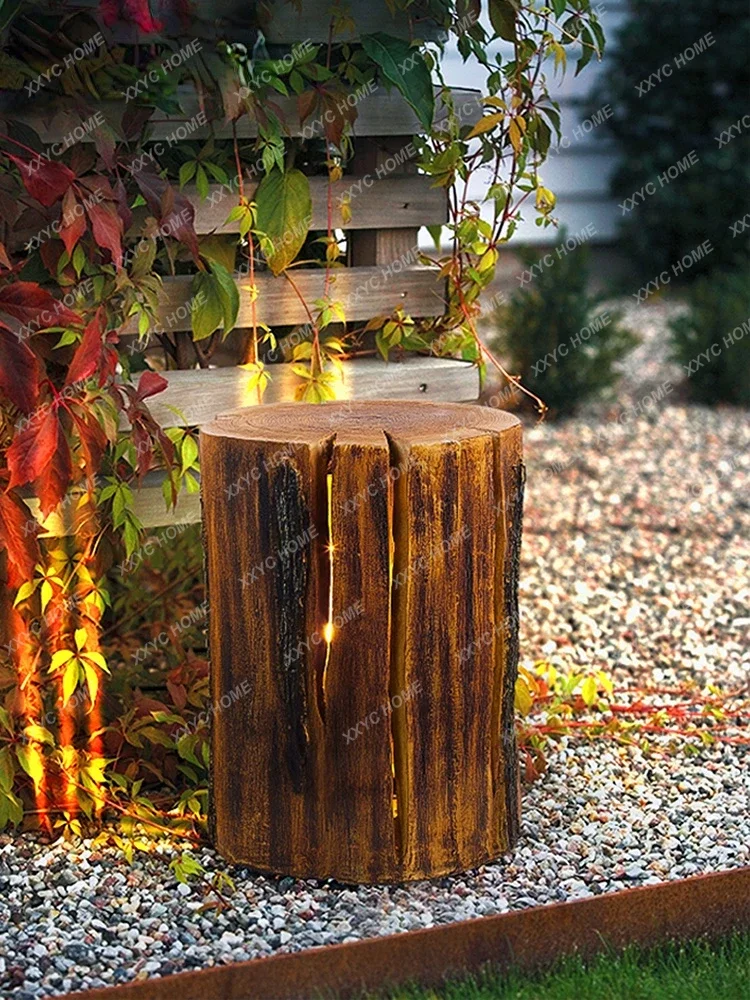 Outdoor Lawn Lamp Waterproof Villa Courtyard Garden Landscape Lamp Simulation Stump Lawn Lamp