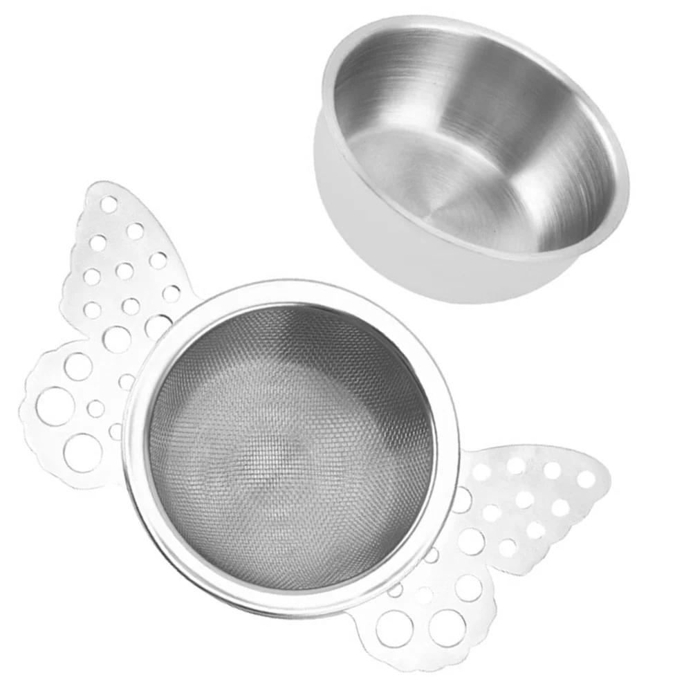 

Stainless Steel Tea Strainer Fine Mesh Loose Leaf Filter Metal Infuser Tray Included Tea Supply Strainer for Teapot