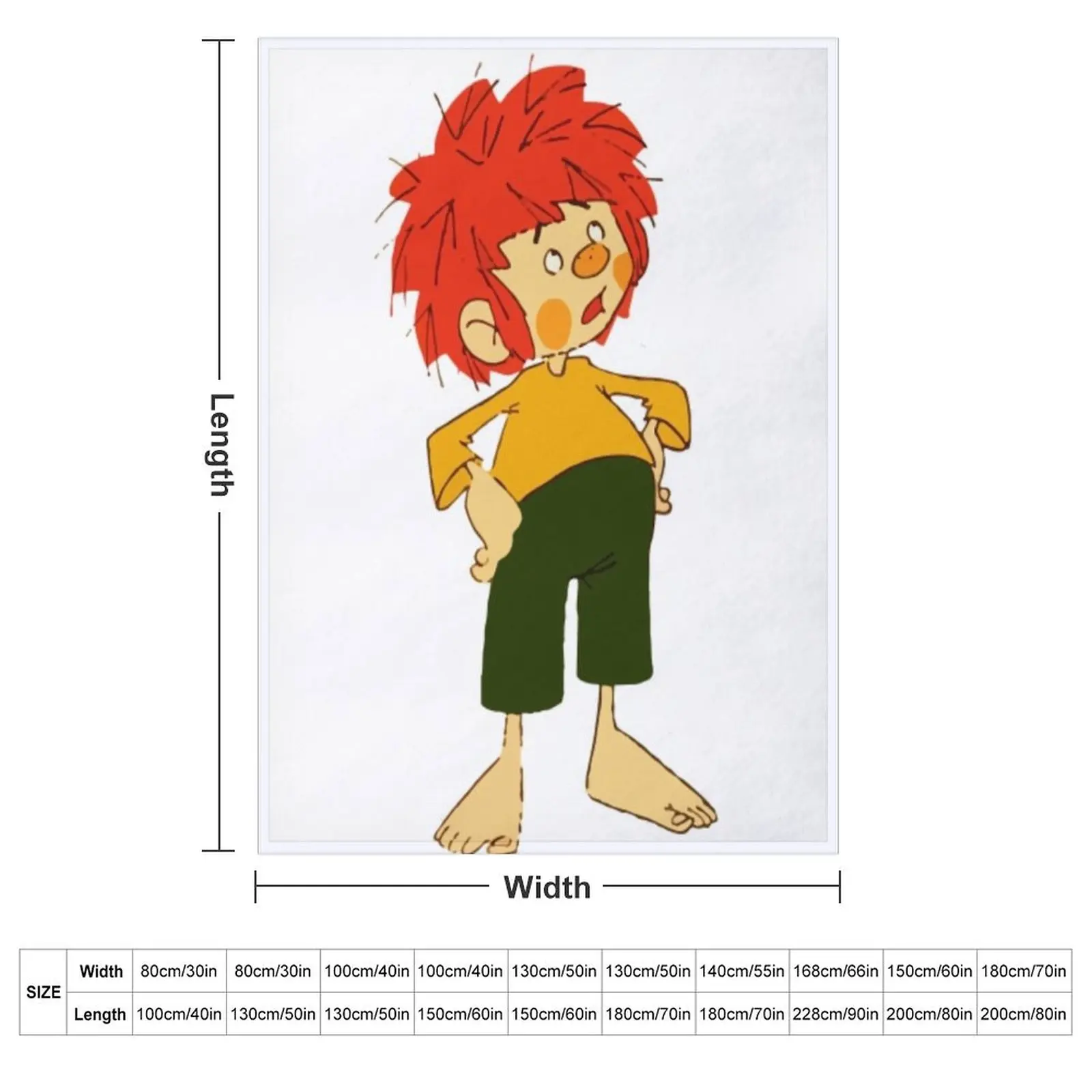 Pumuckl figur 1983 Throw Blanket couch cozy soft plush fuzzy picnic outdoor blanket