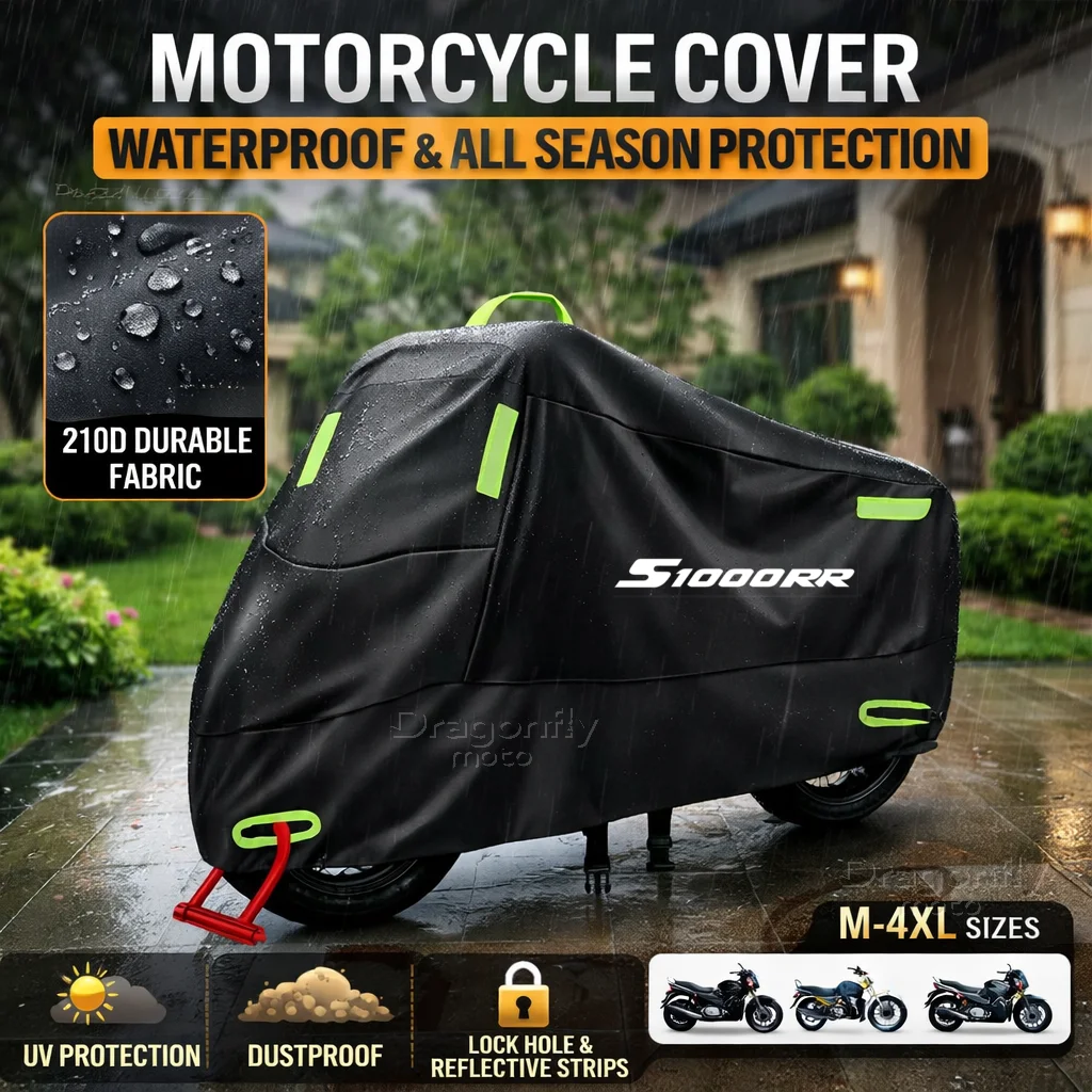 For BMW S1000RR S 1000RR 2017 2020 2021 2022 Motorcycle Cover Waterproof Outdoor Scooter UV Protector Rain Cover With Reflective
