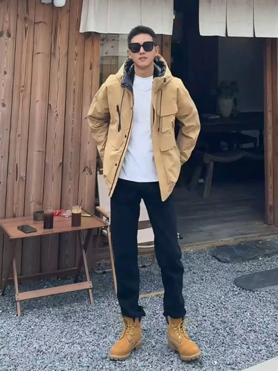 

Мужские джинсы Cleanfit с флисовой подкладкой, прямые, зимние, модные, с высокой талией, длинные брюки, под ботинки, с эффектом похудения