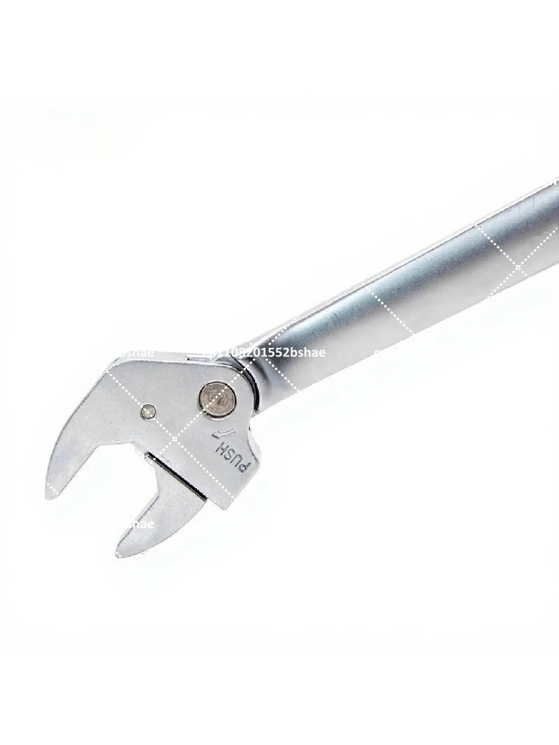 Selflocking Ratchet Wrench with Quick Release Metric and Imperial Sizes Self-Adjustable Open End Design Durable Hand Tool for