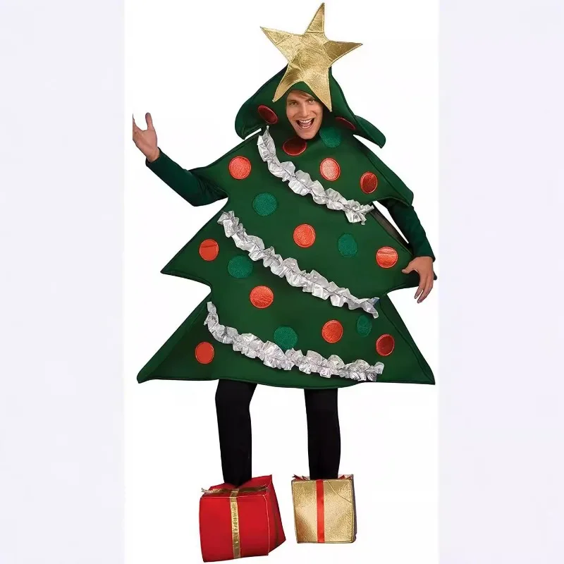 New Christmas Stage Performance Costumes Christmas Tree Doll Clothes With Footwear Adult Festival Cosplay Playing Costumes