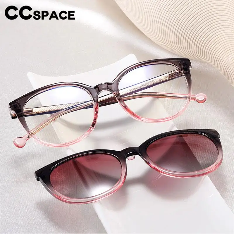 57344 Polarized Magnetic Clip Spectacles Frames Spring Hinge Anti Blue Eyeglass Frame Outdoors Protection Sunglasses Uv400