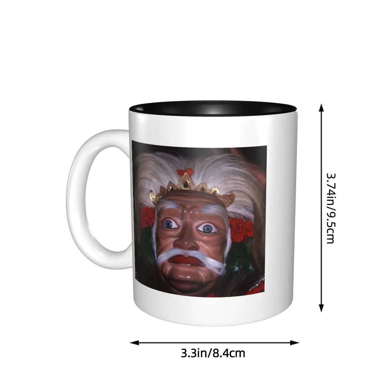Traditional Mask Indonesia 1970s Mug Funny Ceramic Coffee Cups Tea Mugs Milk Cup Drinkware Gift for Friends
