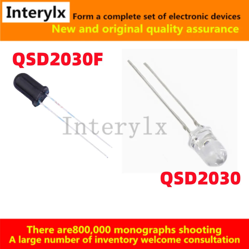 10Pcs/Lot Original QSD2030F QSD2030 silicon PIN photodiode 5mm wavelength 880nm 700 400-1100nm receiving tube