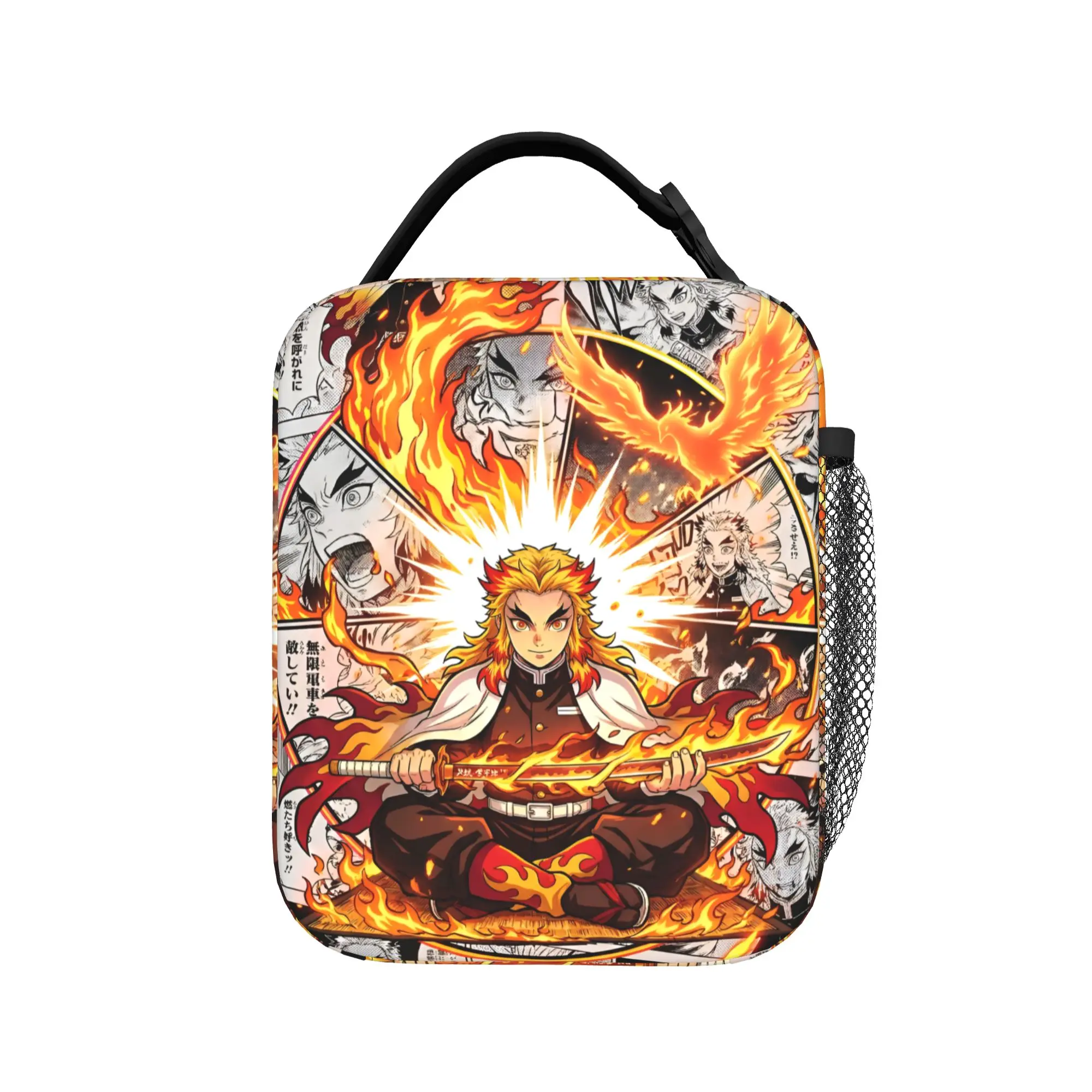 Custom D-Demons Slayers Portable Lunch Box Waterproof Japanese Manga Thermal Cooler Food Insulated Lunch Bag Office Work view 2