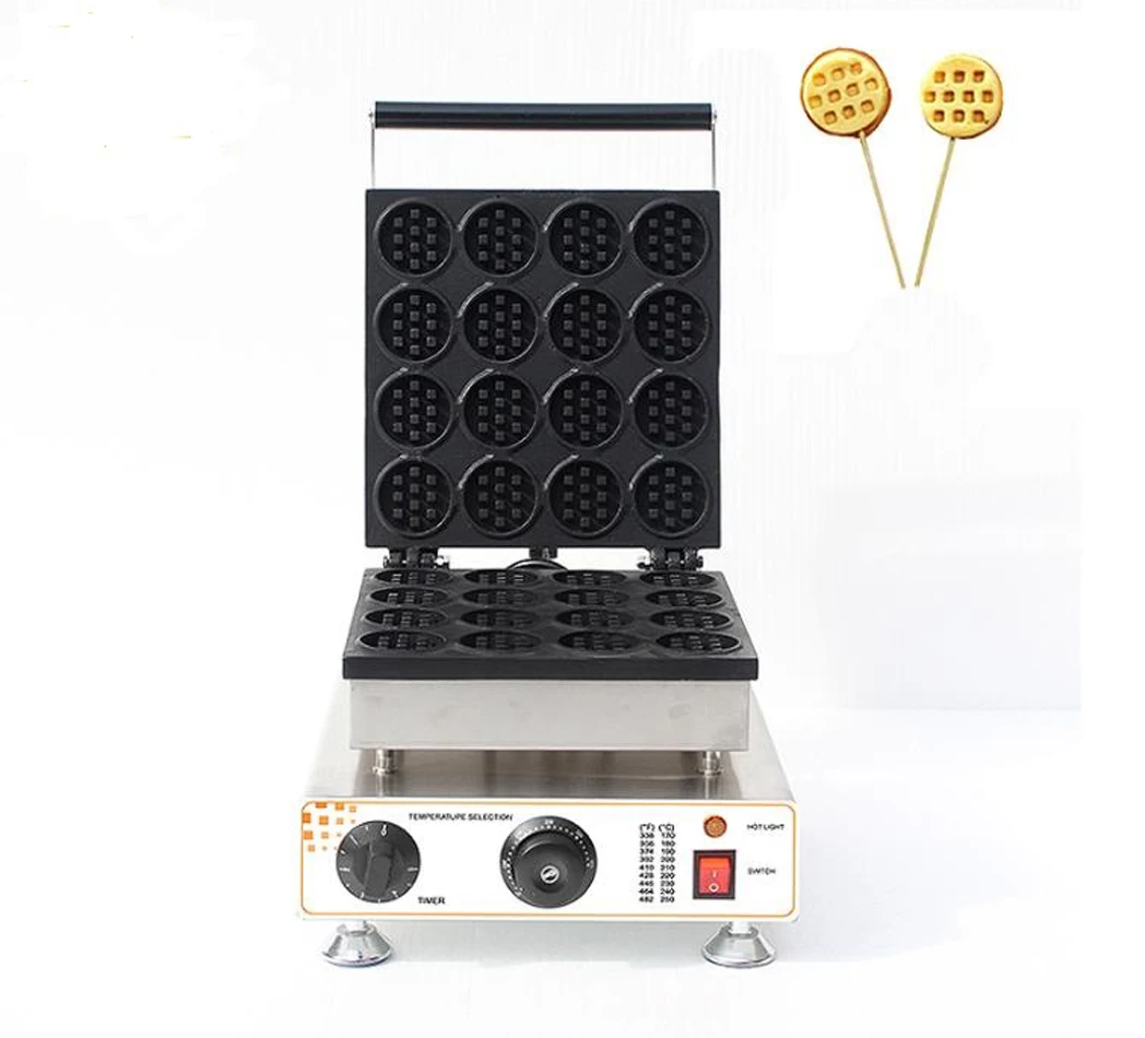 เครื่องทำวาฟเฟิลแบบไม่ติดสแตนเลส16ชิ้นเครื่องทำวาฟเฟิลแบบไม่ติดกระทะเครื่องทำวาฟเฟิลเชิงพาณิชย์