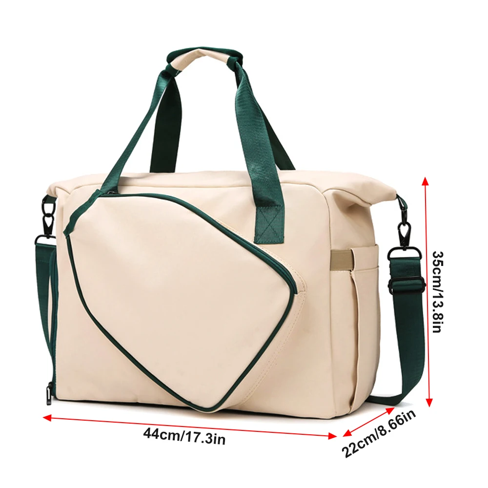 حقيبة مضرب تنس الطاولة ذات سعة كبيرة وحقيبة يد رياضية متعددة الأغراض مقاومة للماء مع حجرة للأحذية وجيب مبلل